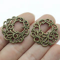29x29mm 3.3g Multicolor Zinc Alloy Hollow Filigree Geometric Charm Pendant for DIY Jewelry Making