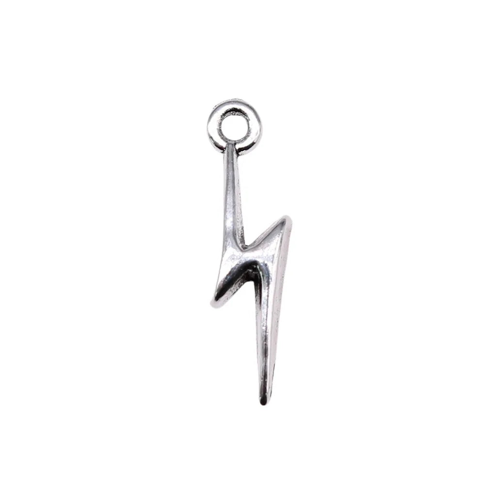 20x5mm 0.45g Multicolor Zinc Alloy Lightning Charm Pendant for DIY Necklace Bracelet Jewelry Making