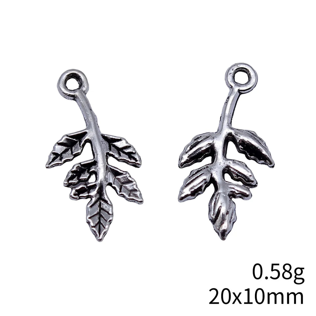 20x10mm 0.58g Multicolor Zinc Alloy Branch Charm Pendant for DIY Necklace Bracelet Making