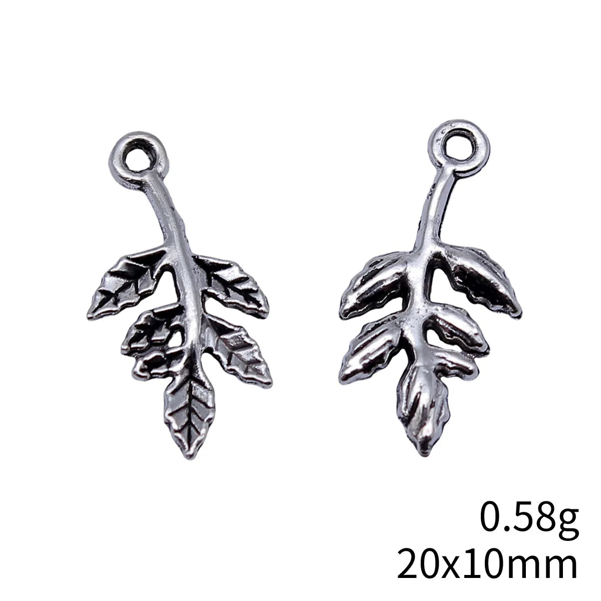 20x10mm 0.58g Multicolor Zinc Alloy Branch Charm Pendant for DIY Necklace Bracelet Making
