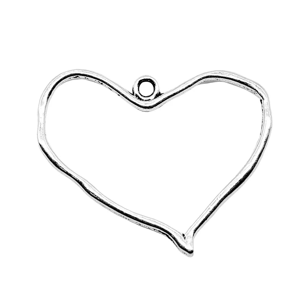 36x35mm 2g Multicolor zinc alloy large Heart charm pendant for DIY necklace bracelet making