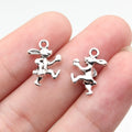 15x11mm 0.65g Multicolor Zinc Alloy Rabbit Charm Pendant for Earrings Bracelet DIY Jewelry Making