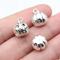 14x12x12mm 4.7g Antique Silver Zinc Alloy 3D Halloween Pumpkin Lantern Charm Pendant for DIY Jewelry