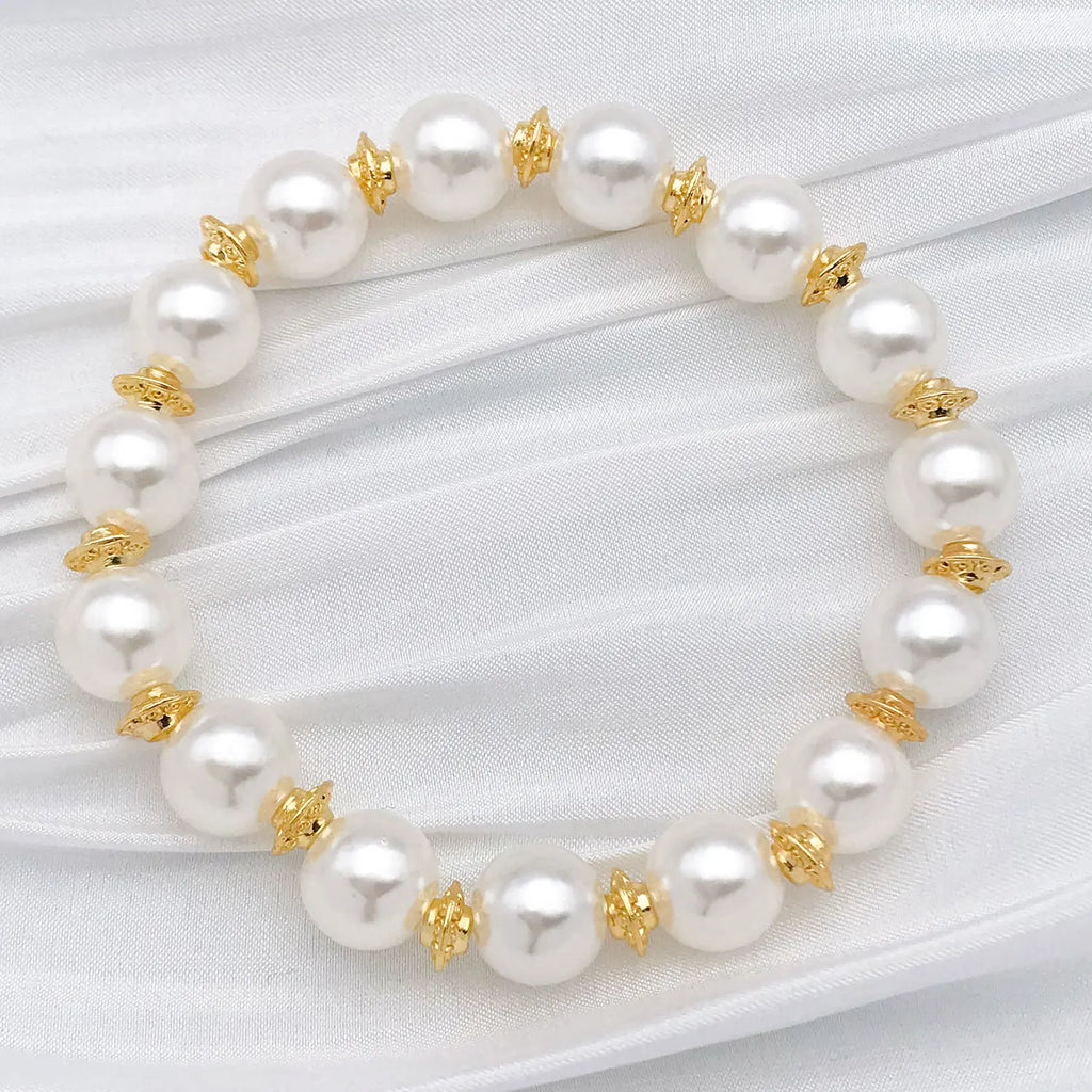 Zinc Alloy 18K Gold Plated Flat Flying Saucer Spacer Bead for Bracelet Making