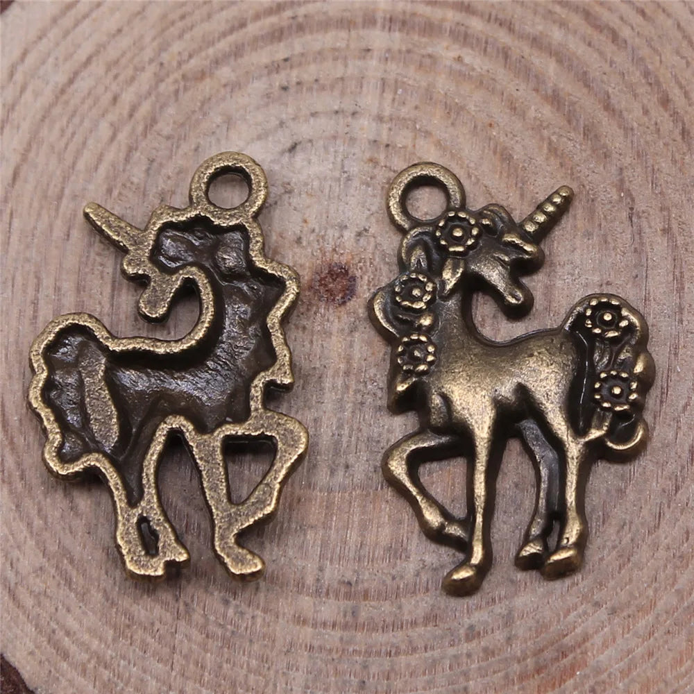 15x23mm 1.6g Multicolor Zinc Alloy Cute Horse Charm Pendant for DIY Necklace Bracelet Jewelry Making