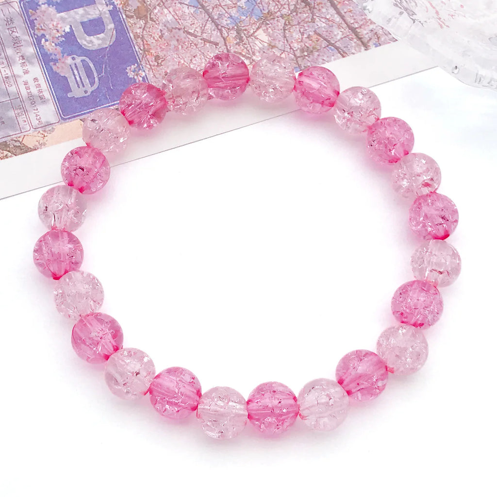 Transparent Acrylic Crackle Round Loose Beads for DIY Bracelet Necklace Jewelry Making