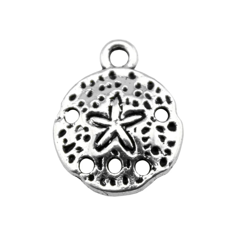 12mm 0.7g Antique Silver Zinc Alloy Sea Urchin Charm Pendant for DIY Ocean Jewelry Making