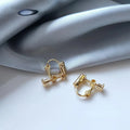 Metal Screw Ear Clip Converters For Drop Earrings, Geometric No-Piercing Earring Adapters