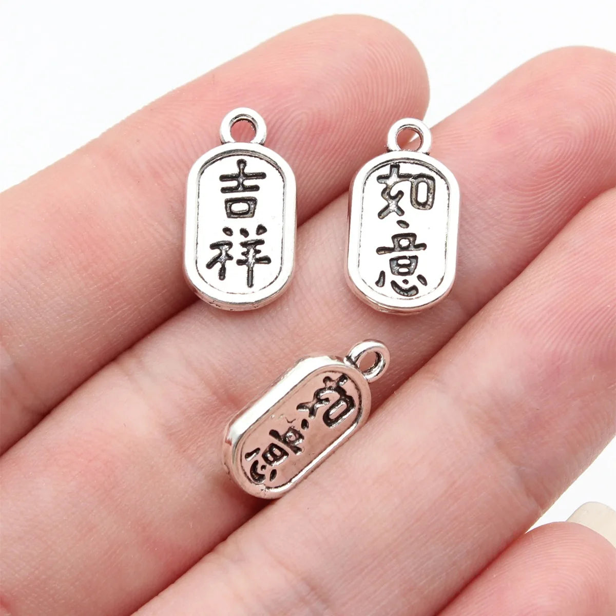 17x9mm 1.2g Antique Silver Zinc Alloy Chinese Auspicious Ruyi Charm Pendant for Necklace Bracelet Jewelry Making