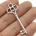 54x18mm 2.9g Zinc Alloy Key Charm Pendant for DIY Handmade Necklace Bracelet Keychain Accessory