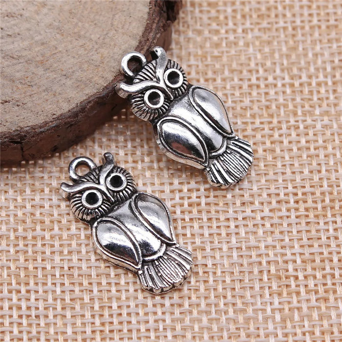 26x13mm 2g Multicolor Zinc Alloy Owl Cat Charm Pendant for DIY Necklace Bracelet Jewelry Making