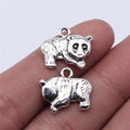 13x17mm 1.8g Multicolor Zinc Alloy Panda Bear Cat Charm Pendant for DIY Bracelet Necklace Jewelry Making
