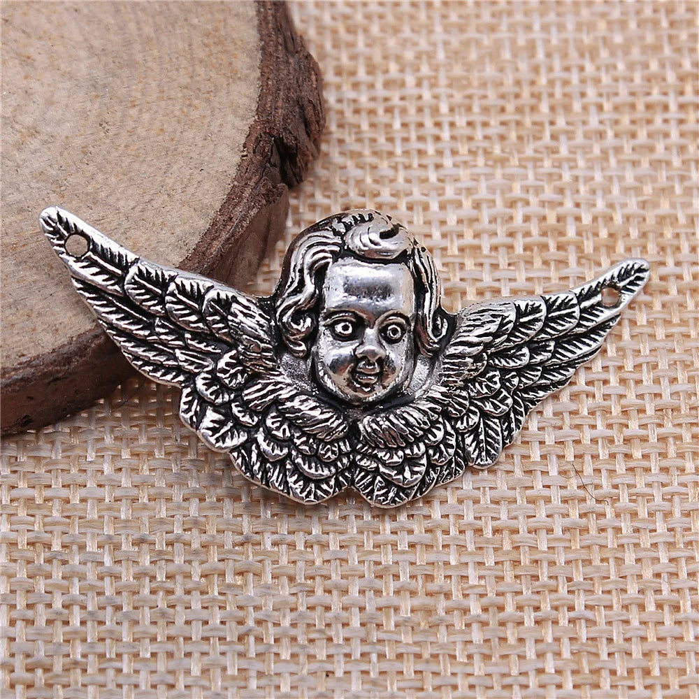 50x23mm 3g Multicolor Zinc Alloy Angel Charm Pendant for DIY Necklace Bracelet Jewelry Making