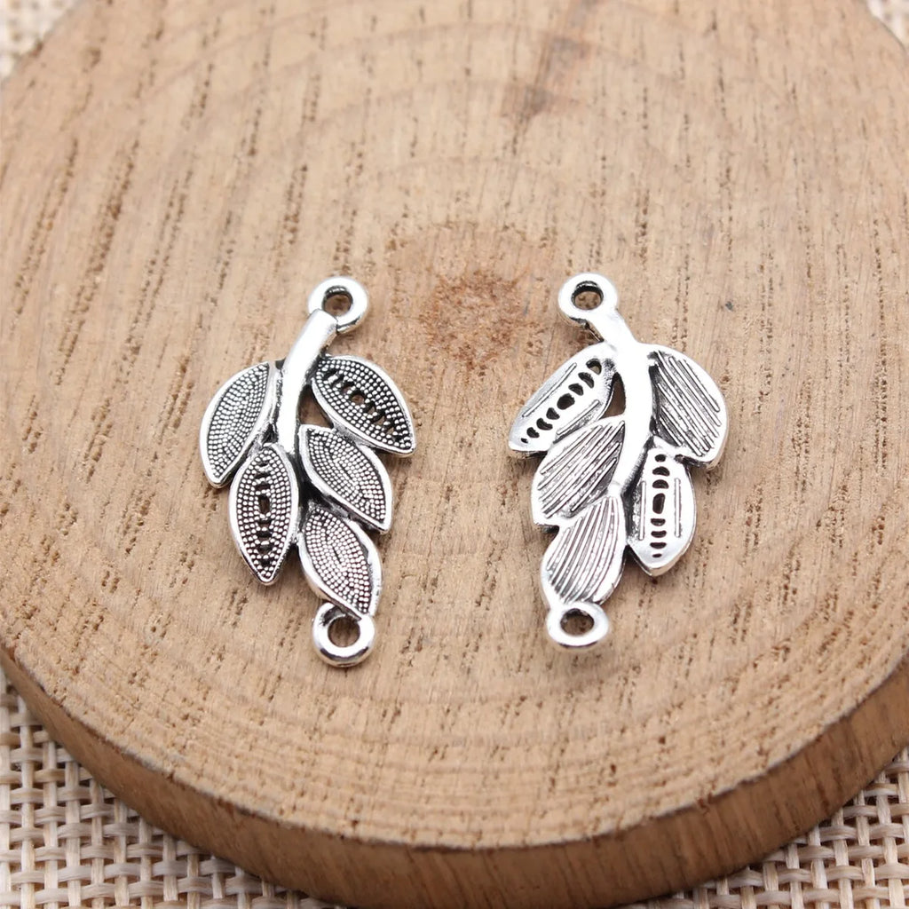 24x12mm 0.91g Antique Silver Zinc Alloy Tree Branch Charm Pendant for DIY Necklace Bracelet Making