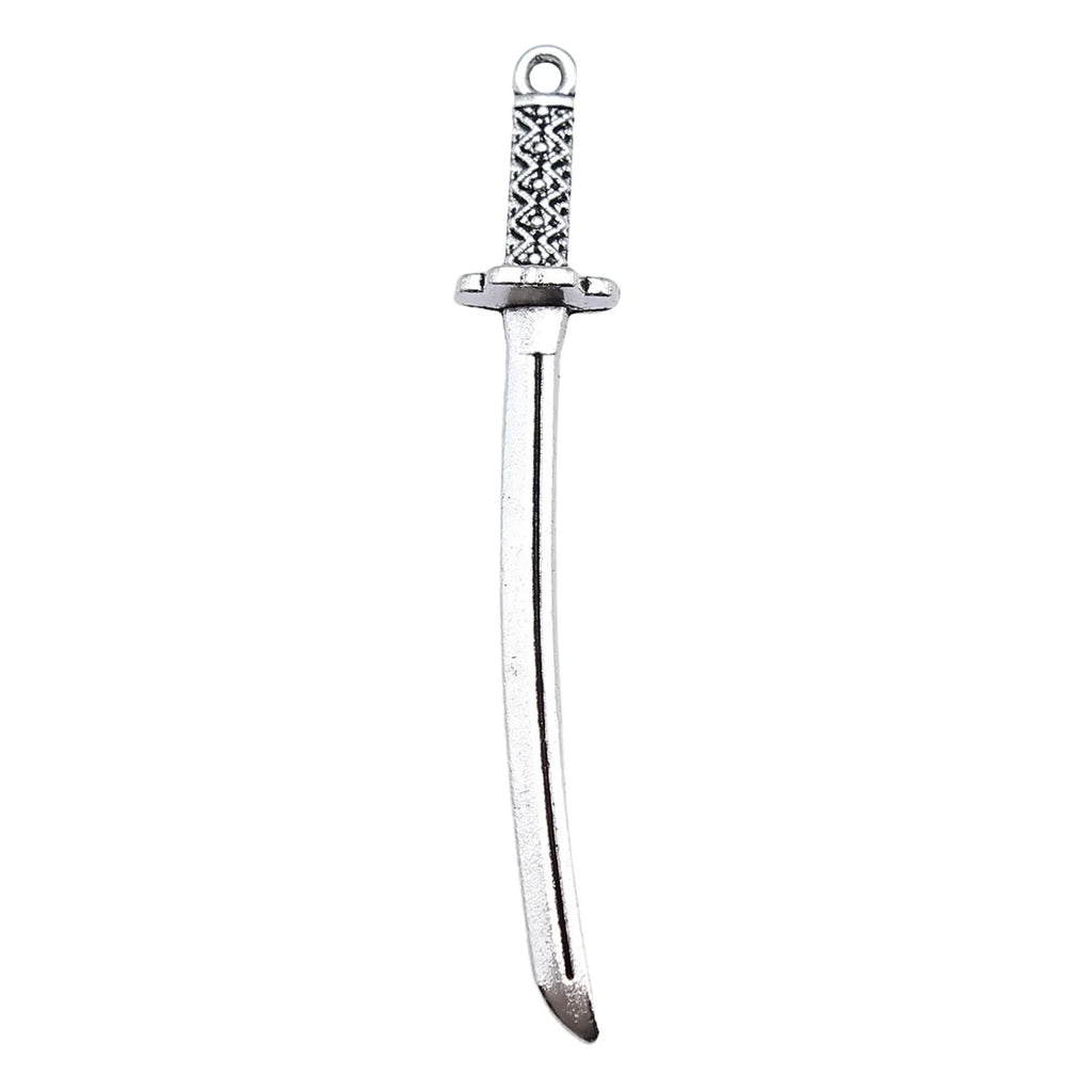 49mm 1.4g Multicolor Zinc Alloy Anime Cosplay Sword Weapon Charm Pendant for DIY Jewelry Making