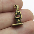 21x11mm 2.5g Multicolor Zinc Alloy Microscope Charm Pendant for DIY Bracelet Necklace Jewelry Making