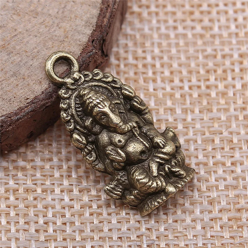26x14mm 2.2g Multicolor Zinc Alloy Fortune Elephant Charm Pendant for DIY Necklace Jewelry Making