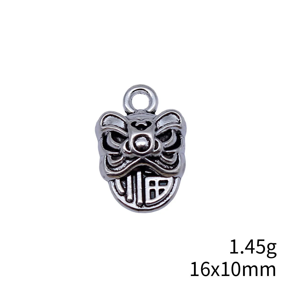 16x10mm 1.45g Multicolor Zinc Alloy Chinese Fu Lion Dance Charm Pendant for Necklace Bracelet Jewelry Making