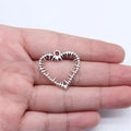 24x24mm 1.3g Antique Silver Zinc Alloy Thorn Heart Charm Pendant for DIY Bracelet Necklace Making