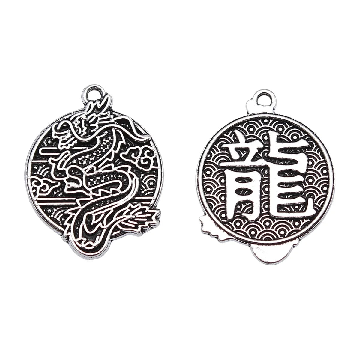 22x17mm 2.2g Multicolor Zinc Alloy Chinese Dragon Charm Pendant for DIY Necklace Bracelet Jewelry Making