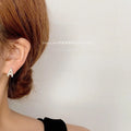 14K Plated Copper Micro Pave Zircon English Letter Stud Earrings For Women Fashion Jewelry