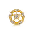 Luxury Gold Alloy Hollow Soccer Ball Rhinestone Brooch, World Cup Fan Lapel Pin Suit Accessory Gift