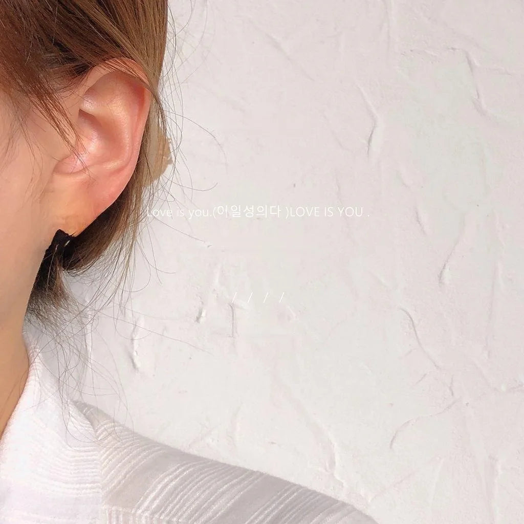 Red Festive Copper Stud Earrings With Silver Plated Pins, Simple Geometric New Year Jewelry