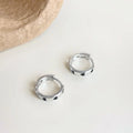 Minimalist Style Copper Round Enamel Heart Stud Earrings For Women
