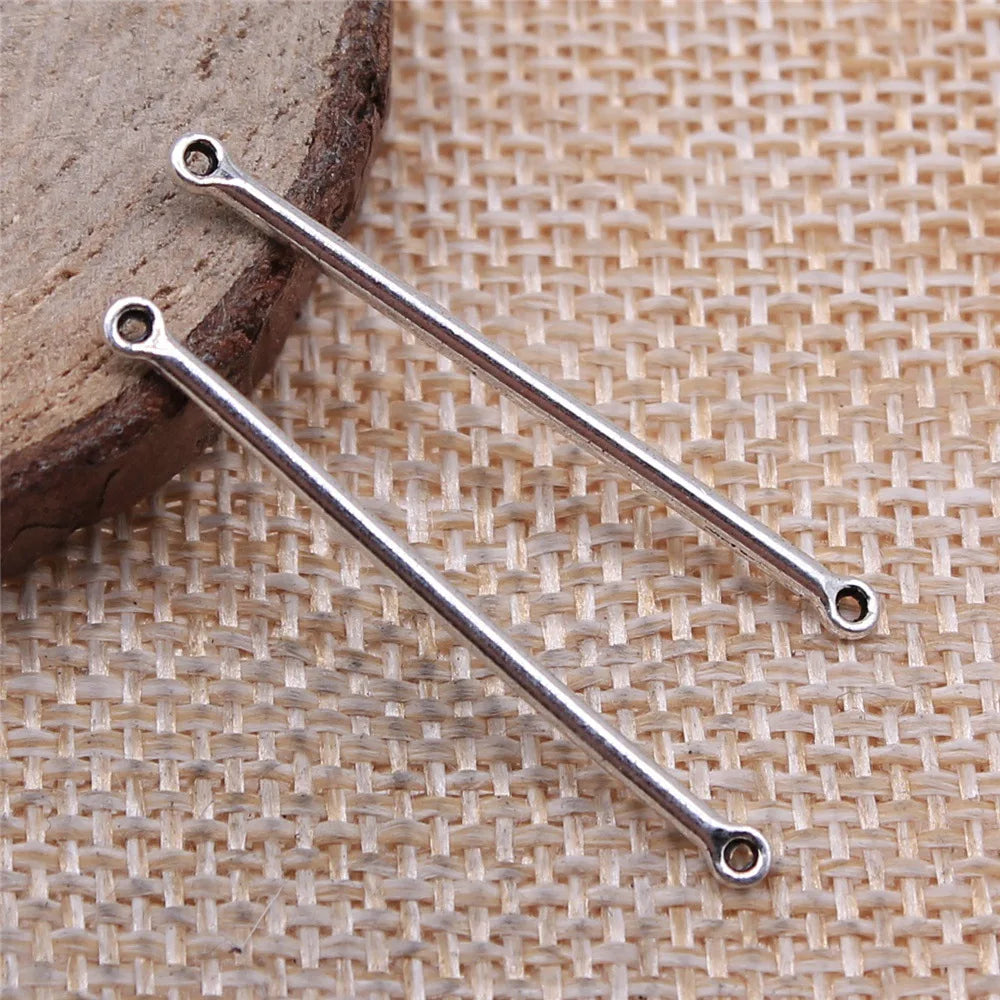 2x34mm 0.6g Multicolor Zinc Alloy Long Bar Connector Charm for DIY Bracelet Necklace Jewelry Making