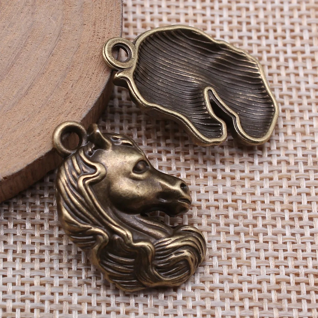 18x28mm 3.9g Multicolor Zinc Alloy Horse Head Charm Pendant for DIY Necklace Bracelet Jewelry Making
