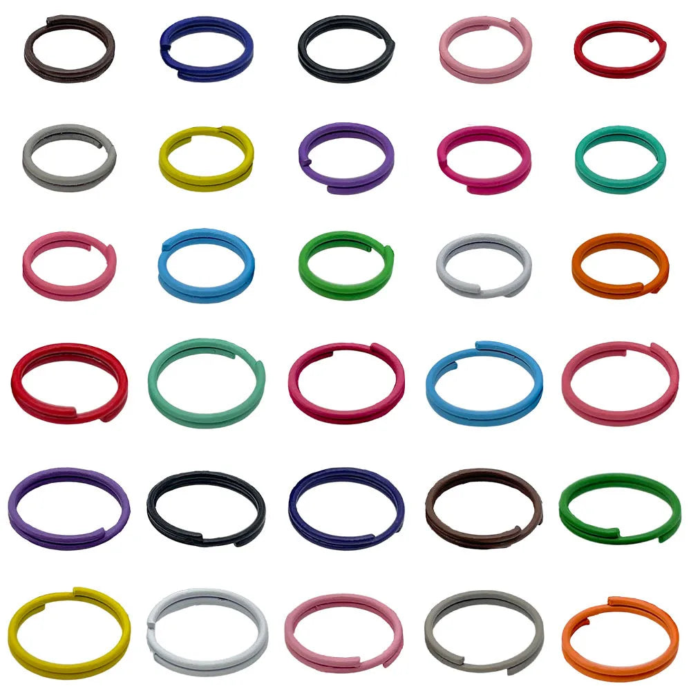 Painted Color Iron Open Double Ring Jump Rings for DIY Bracelet Necklace Connectors