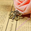 25x22MM Antique Silver Crystal Butterfly Charm Pendant for DIY Necklace Bracelet Jewelry Making