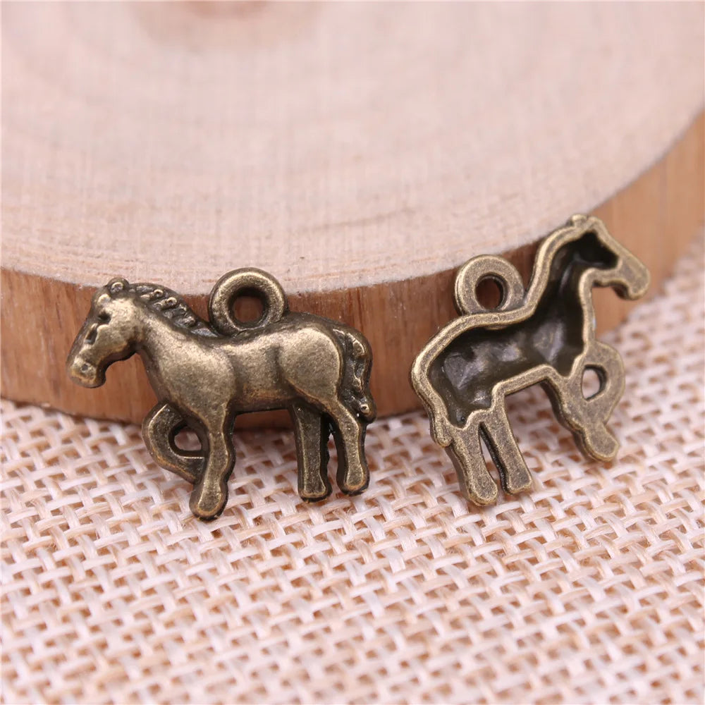 22x17mm 1.6g Multicolor Zinc Alloy Pony Charm Pendant for DIY Necklace Bracelet Jewelry Making