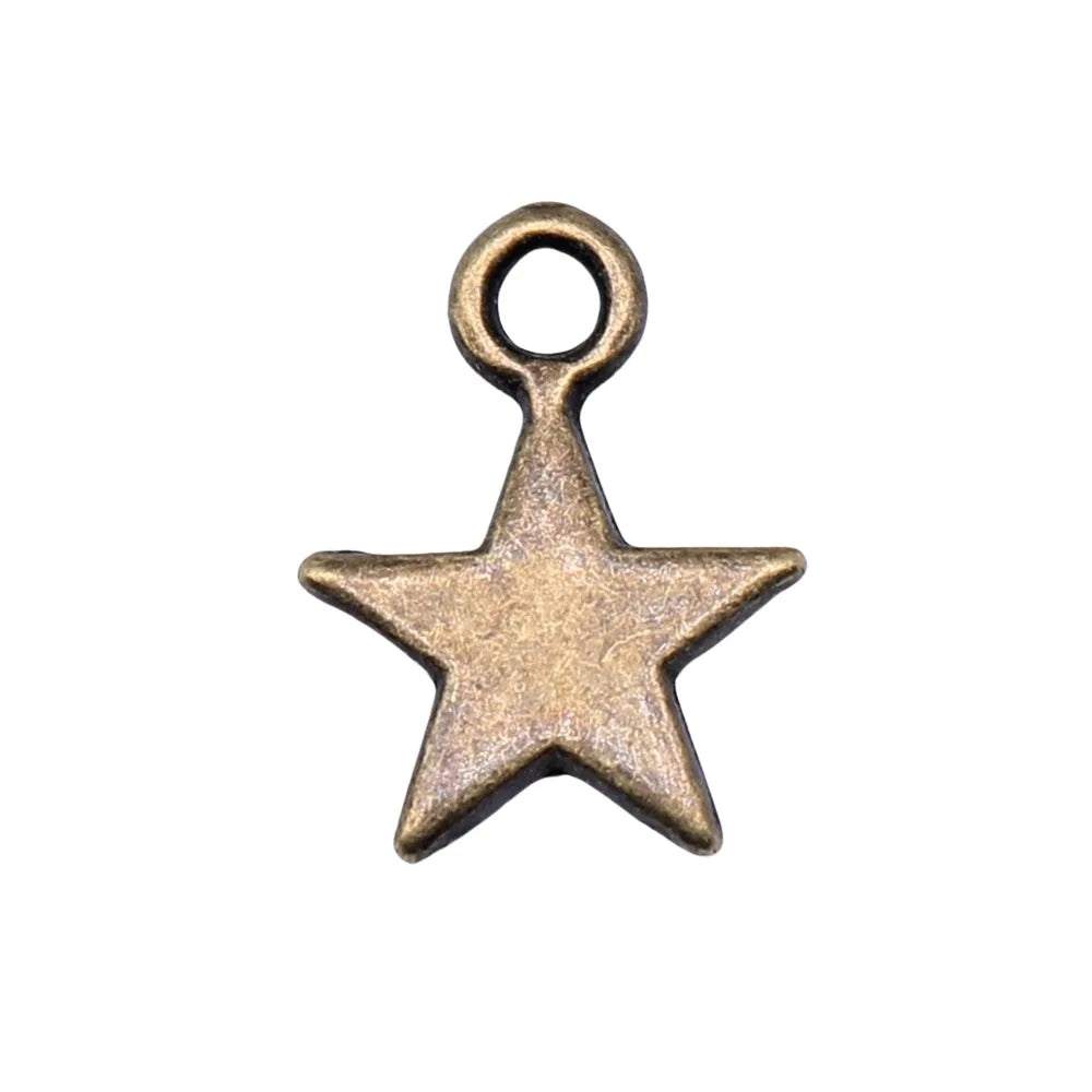 12x10mm 0.4g Multicolor Zinc Alloy Small Star Charm Pendant for DIY Necklace Bracelet Jewelry Making