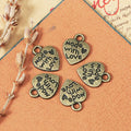 12x10MM Zinc Alloy Heart Charm Pendant for DIY Necklace Bracelet Jewelry Making