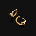 Minimalist Matte Gold Alloy Spiral Hoop Stud & Clip On No Piercing Elegant Small Huggie Earrings