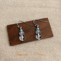 New Chinese Style Glass And White Crystal Ball Drop Earrings Handmade Minimalist Round Jewelry For Women
