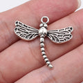 27x30mm 2.4g Antique Silver Zinc Alloy Dragonfly Charm Pendant for Necklace Bracelet DIY Jewelry