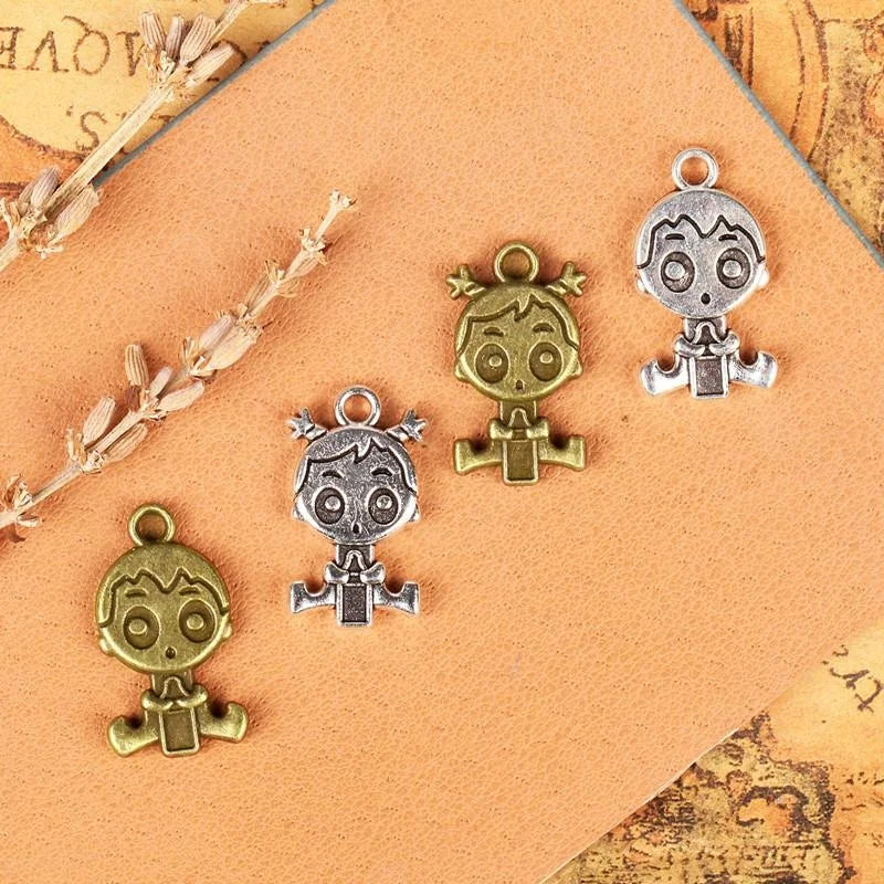 23x13MM Antique Silver Zinc Alloy Charm Pendant for DIY Necklace Bracelet Jewelry Making