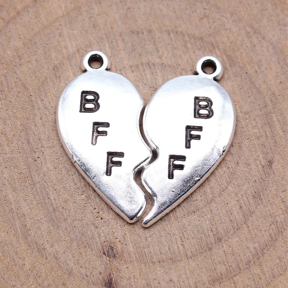 23x12mm 2.6g Antique Silver Zinc Alloy BFF Puzzle charm pendant for friendship necklace making