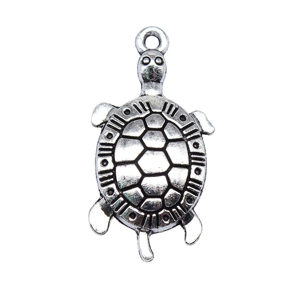 31x16mm 2g Antique Silver Zinc Alloy Turtle Charm Pendant for DIY Necklace Bracelet Jewelry Making