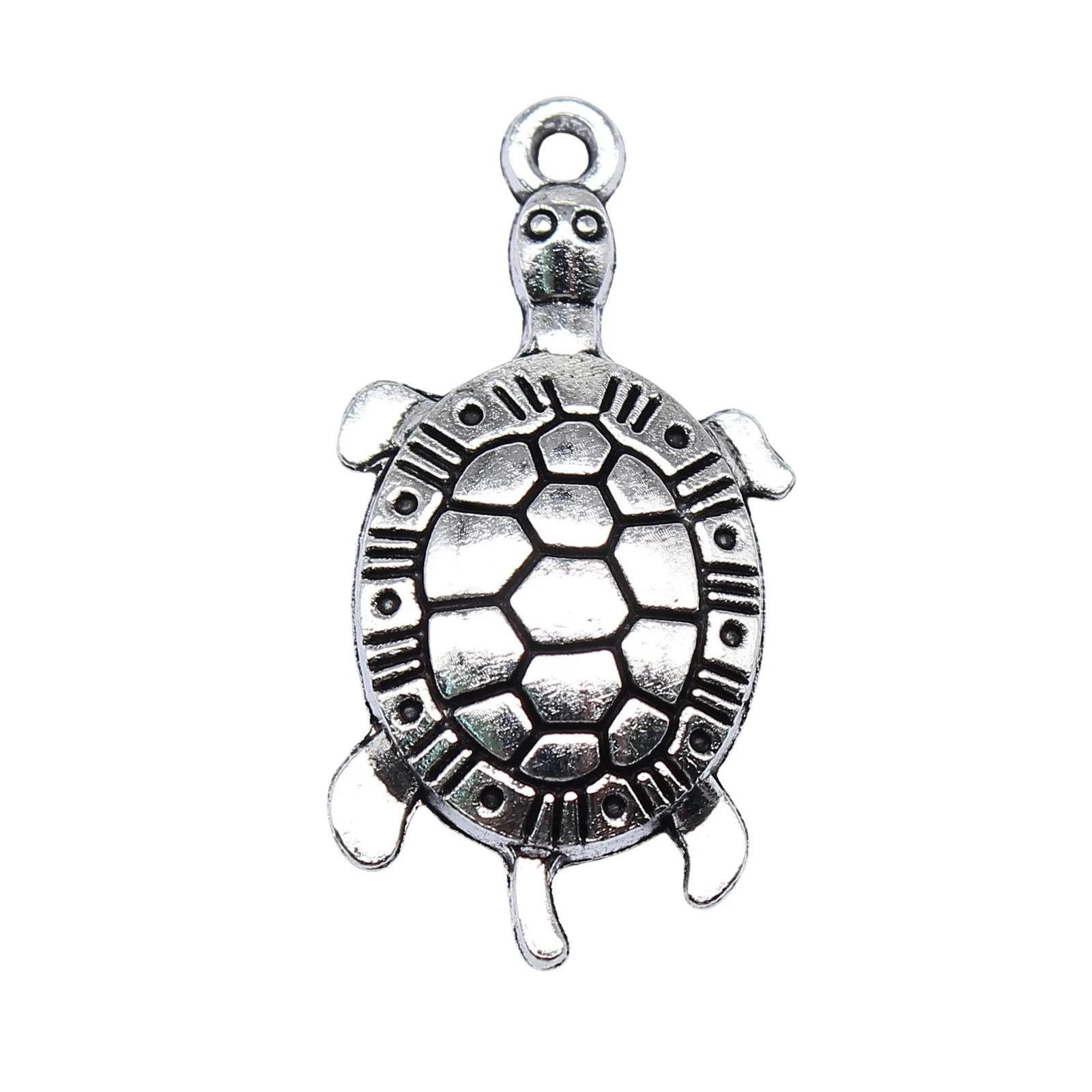 31x16mm 2g Antique Silver Zinc Alloy Turtle Charm Pendant for DIY Necklace Bracelet Jewelry Making