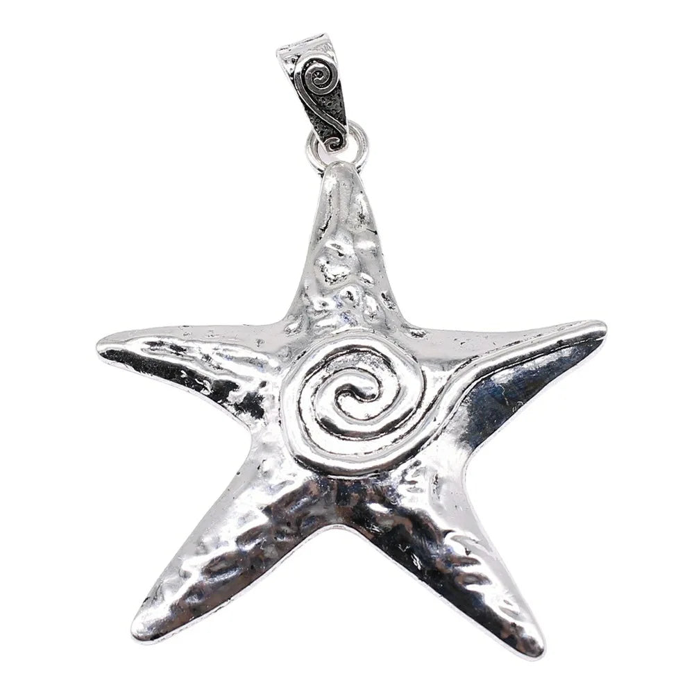 70x66mm 14g Multicolor zinc alloy Starfish charm pendant for necklace bracelet DIY jewelry making