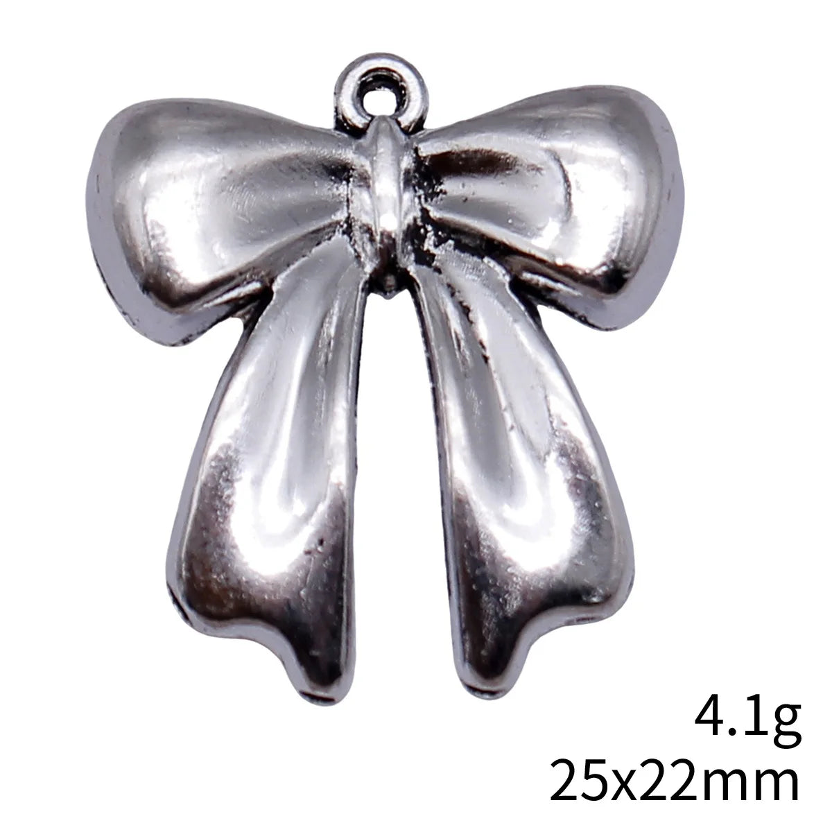 25x22mm 4.1g Antique Silver Zinc Alloy Bowknot Butterfly Charm Pendant for DIY Necklace Bracelet Making