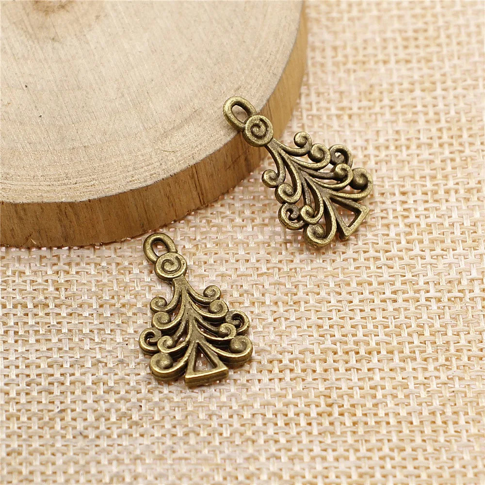 23x14mm 1.2g Multicolor Zinc Alloy Tree Charm Pendant for DIY Necklace Bracelet Jewelry Making