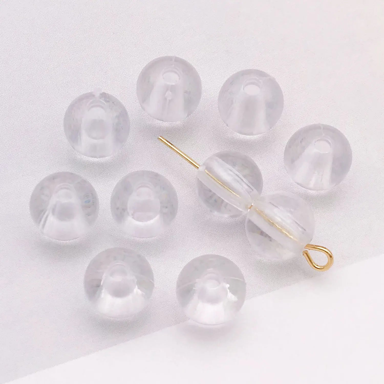 Transparent Faceted Acrylic Round Spacer Beads for Bracelet and Necklace Jewelry Making