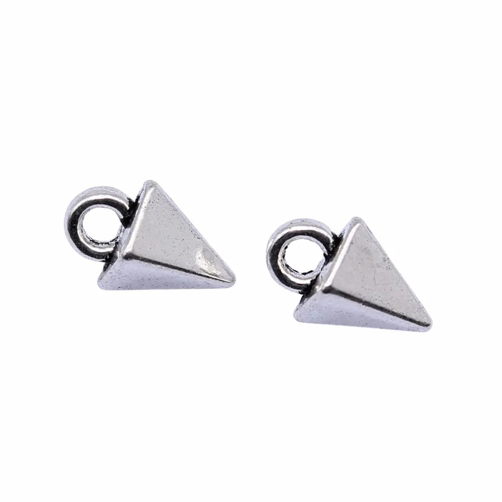 10x5mm 0.6g Multicolor Zinc Alloy Cone Charm Pendant for DIY Necklace Bracelet Making