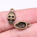 16x8mm 0.9g Multicolor Zinc Alloy Skull Head Charm Pendant for DIY Necklace Bracelet Keychain Making
