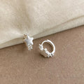 Brushed Copper Micro Pave Zircon Star Drop Earrings Light Luxury Commuter Jewelry for Women