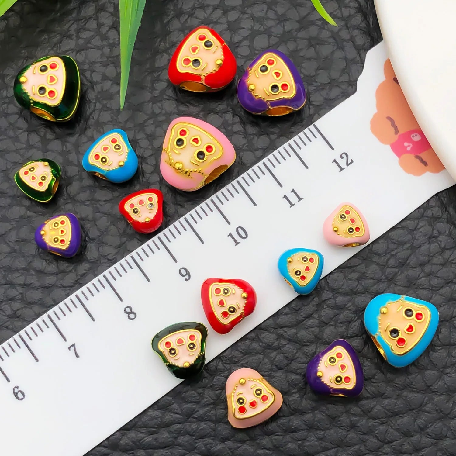 Zinc Alloy Enamel Smiling Zongzi Spacer Beads for DIY Festival Bracelets